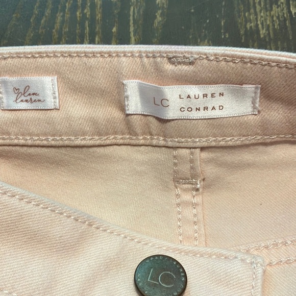 LC Lauren Conrad Distressed Color Skinny Jeans. Pale pink color. - Picture 2 of 16